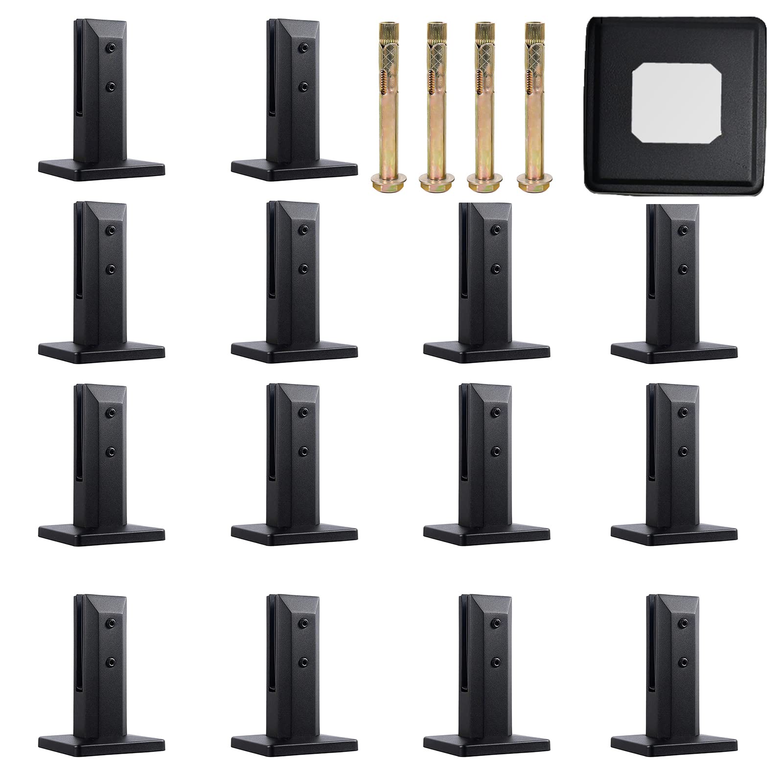 Abrazaderas para postes de barandilla de acero inoxidable, soporte para paneles de vidrio de 10-14mm