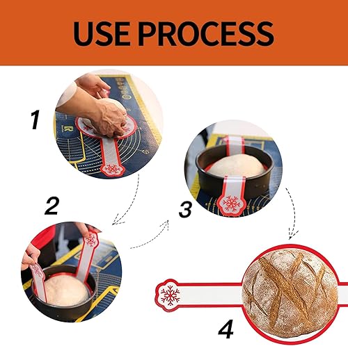 Miniatura 2 de KitchenRaku Tapete de silicona para hornear pan holandés, tapete de silicona antiadherente para bandeja de hornear, asas largas para una