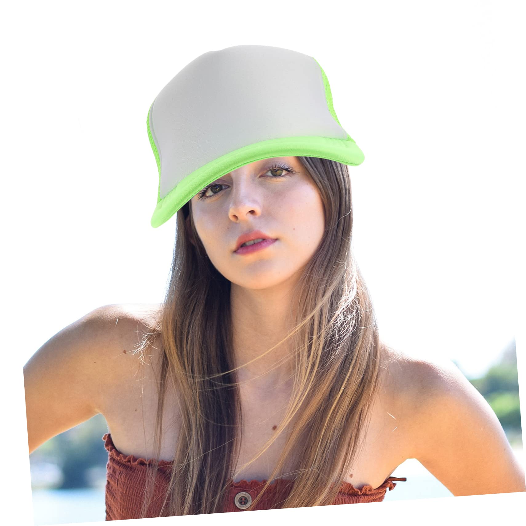 Gatuida Gorras de Béisbol Ligeras y Ajustables de Malla Verde 10 para Sublimación Transferencia Térmica Ideales para Ciclismo y Camping