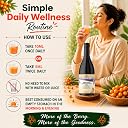 NATURYZ Himalayan Sea Buckthorn Pulp 400ml | Pure & Unfiltered -80 Servings gallery image