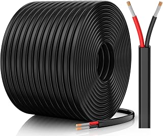 18 Gauge Wire, 18 AWG 2 Conductor Electrical Wire, Flexible/Oxygen-Free Tinned Copper/Stranded PVC 18/2 Cord for Automotive, Marine, LED Strips, Solar, RV, Lighting (200FT)