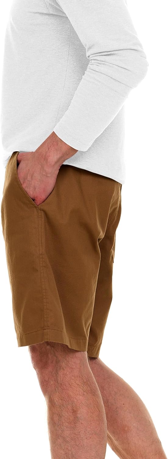 Wrangler Big and Tall Shorts for Men – Twill Cotton Casual Elastic Waist Shorts
