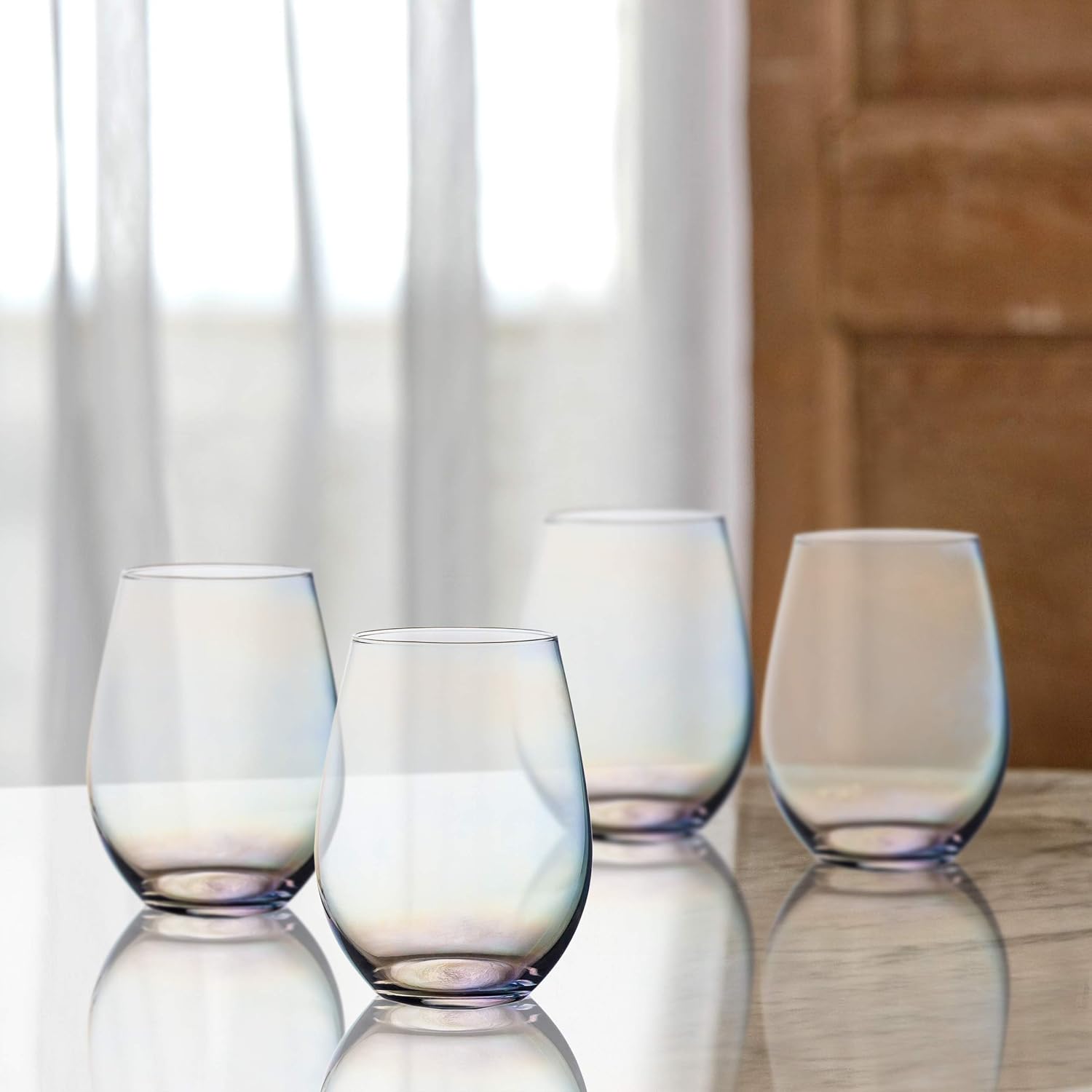 Kiara Luster Set of 4 Stemless Goblets