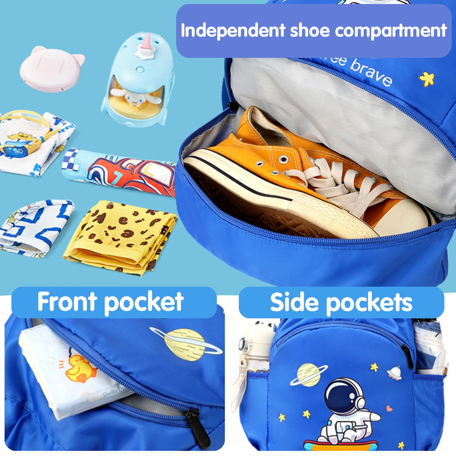 YOUYIKE Sac à dos de sport imperméable, Sac à dos nager Cordon pour Enfants, Sac de Sport pour fille Garçon, Large Bandoulière Sacs de Sport à Cordon Sac de Gym Avec Poche Intérieure