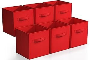 Sorbus Foldable Storage Cubes - 6 Fabric Baskets for Organizing