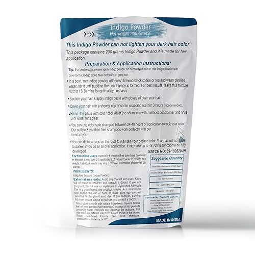 Miniatura 7 de INDIGO - Polvo para tintecolor para el cabello The Henna Guys 705oz