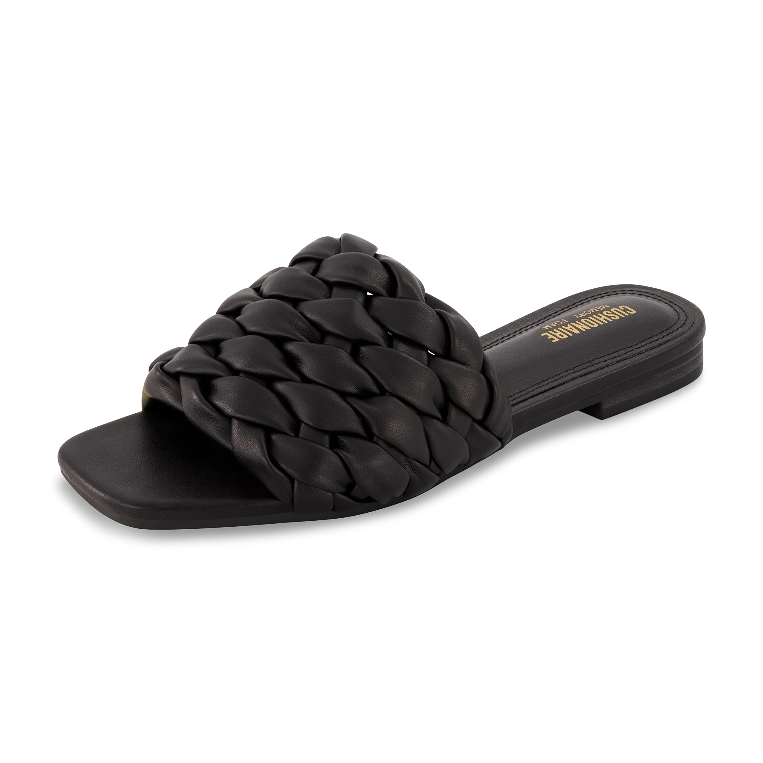 CUSHIONAIREWomen's Aramis Woven Slide Sandal +Memory Foam, Wide Widths Available