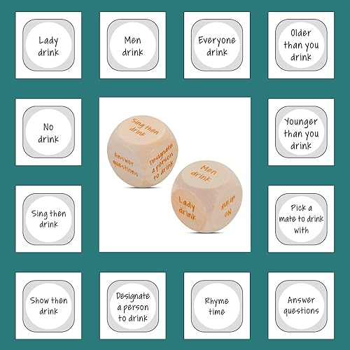 Miniatura 4 de Juegos de fiesta, dados de regalo para mujeres, hombres y adultos, juego de despedida de soltera para adultos, regalo de cumpleaños de 21 años para