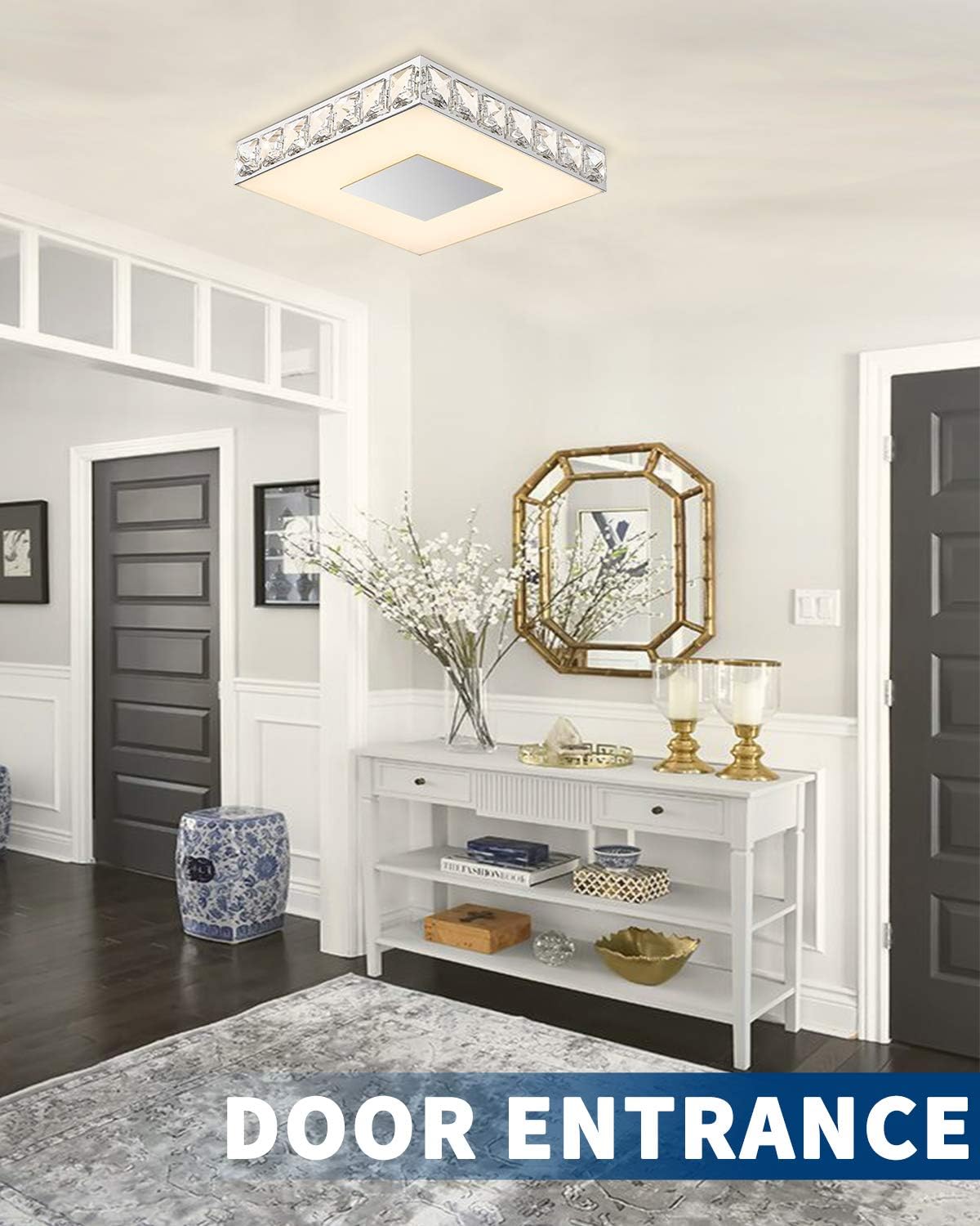 Lоwеѕt Prісе Galtlap Modern Led Chandelier Flush Mount Crystal Lighting 14'' 18W Round Ceiling Crystal Lamp for Bedrooms Dinning Rooms Hallway (Warm)