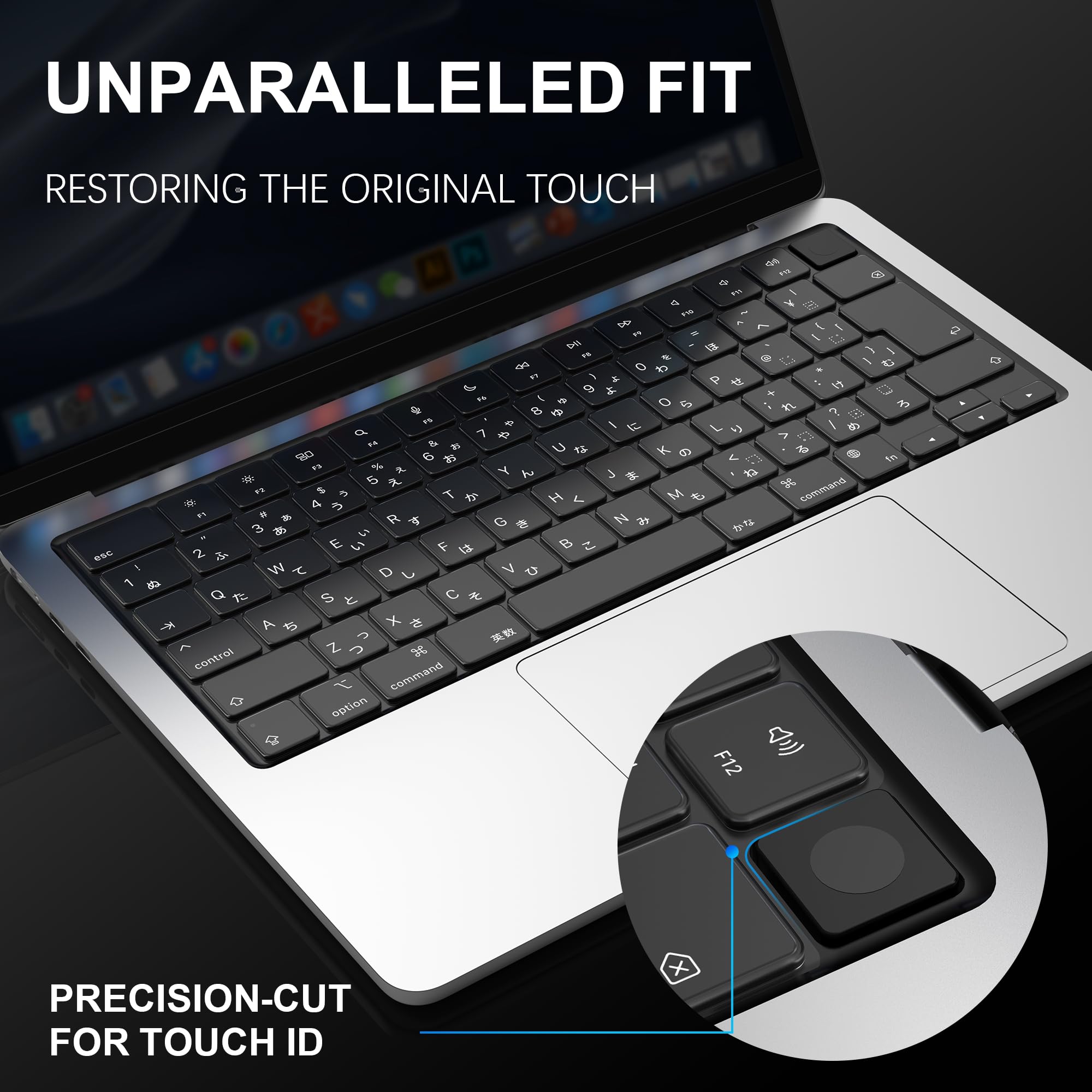 Cubierta del Teclado Compatible con 2026 MacBook Neo, 2026-2022 MacBook Air 13.6/Air 15 M5 M4 M3 M2, 2026-2021 Mac Pro 14/Pro 16 M5 M4 M3 M2 M1, Español Diseño Layout US, TPU Transparente