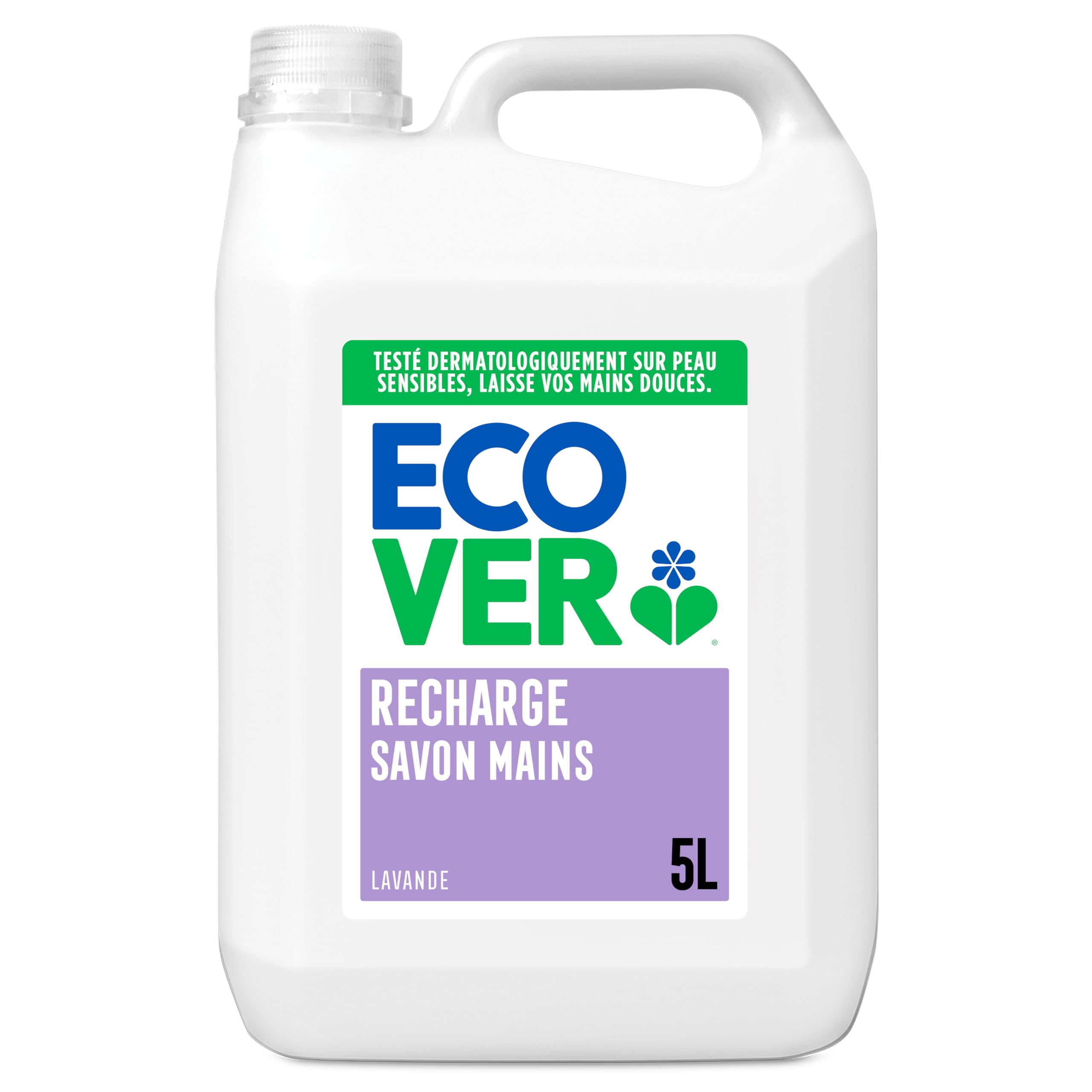 Ecover Savon Liquide Mains Lavande & Aloe Vera, Bouteille Recharge 5L