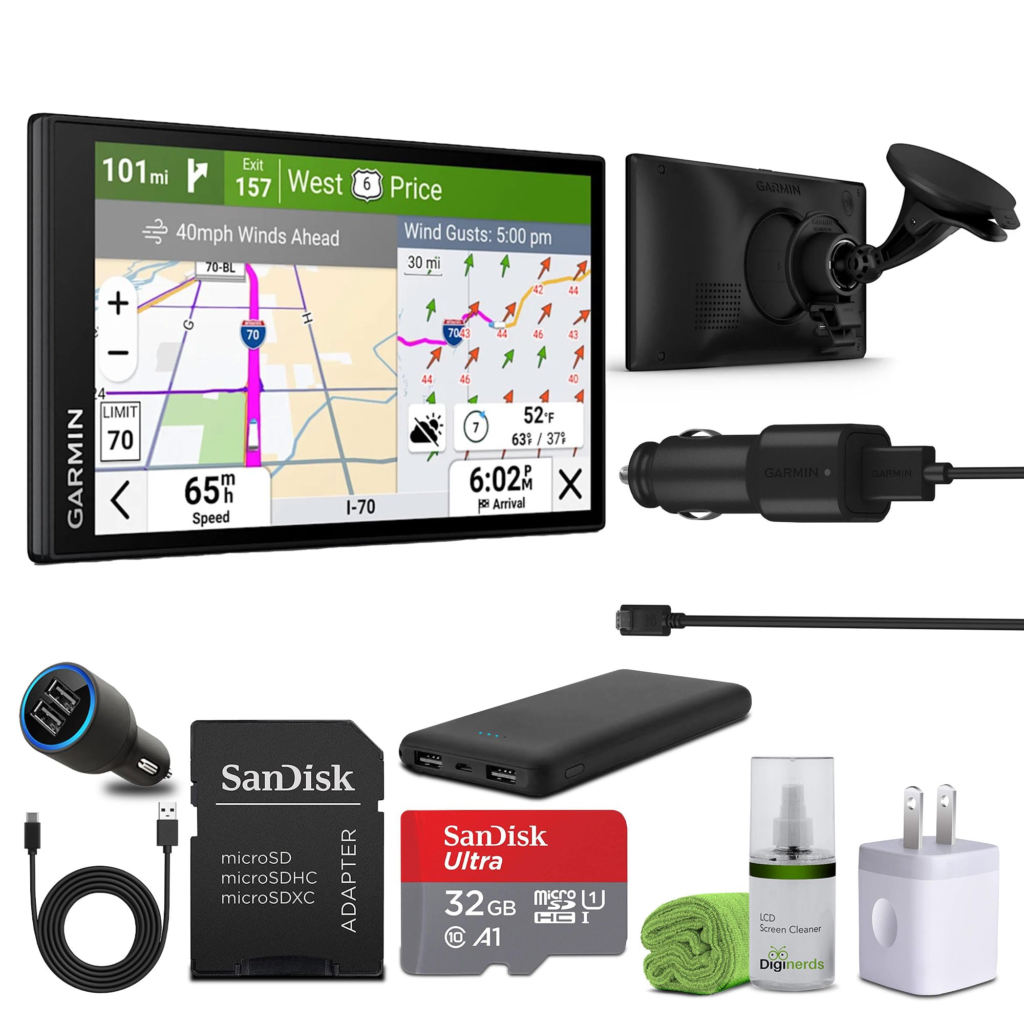 Garmin dēzl OTR620 GPS Truck Navigator 6" Display Bundle