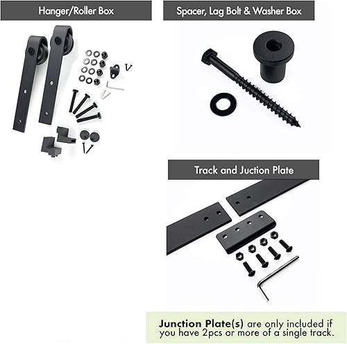 Miniatura 3 de VDOMDOORS Puerta doble moderna de granero de 60 x 80 pulgadas con vidrio opacoseda blanca Sete 6003  Juego de rieles de 13 piespuertas interiores de