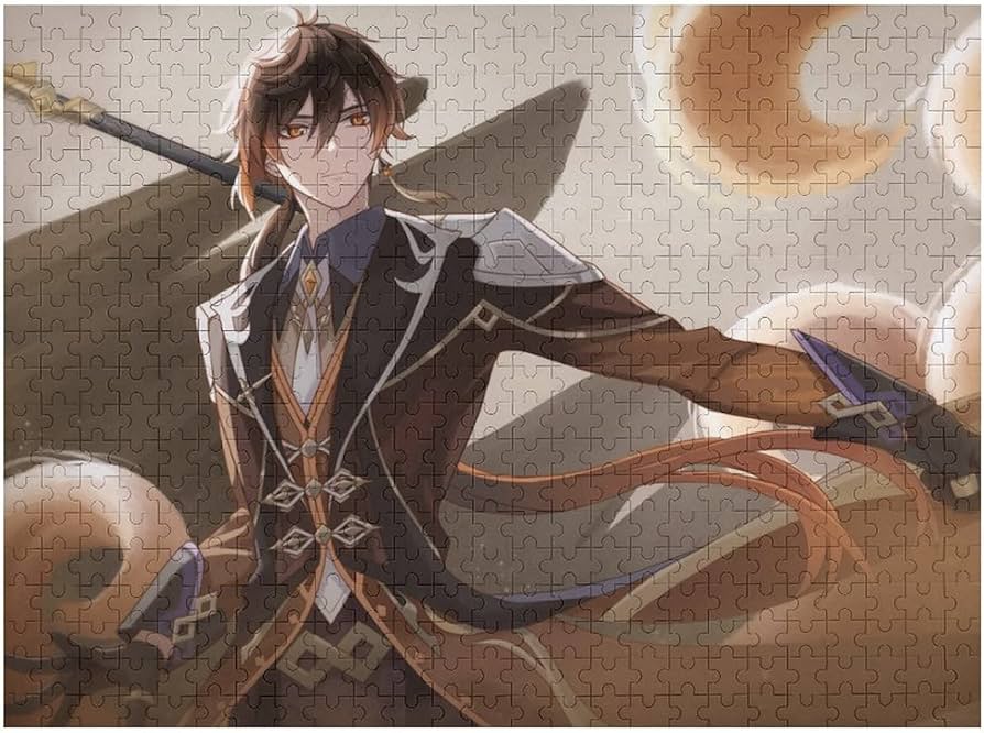 Amazon.co.jp: 原神-イケメンな鍾離ジグソーパズル500 PCS 人気 ゲーム