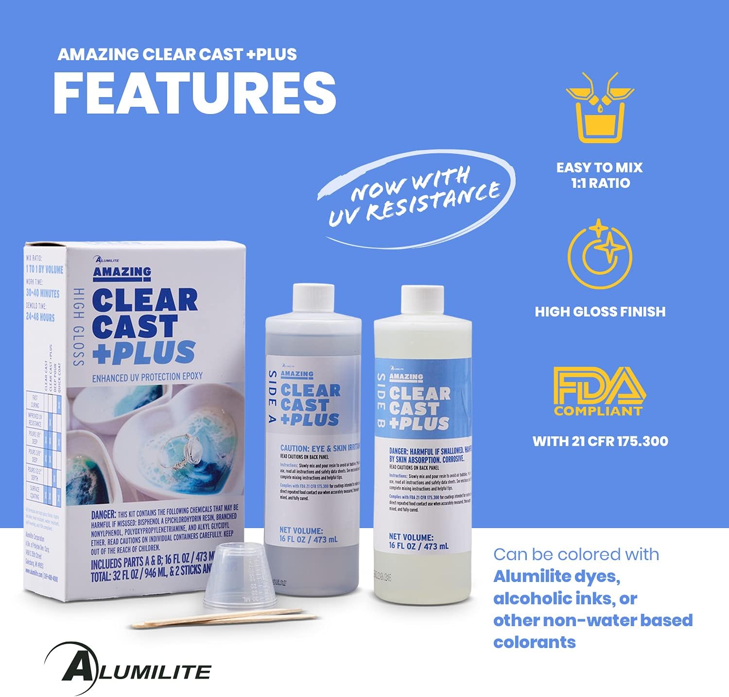 Alumilite 32OZ Clear CAST Plus