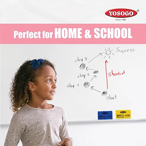 Miniatura 9 de Borrador de pizarra blanca de borrado en seco de tamaño pequeño perfecto para aula, hogar y oficina, paquete de 12