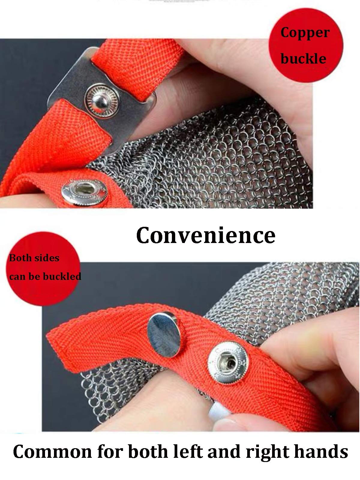 Guantes Anticorte Guantes Resistentes al Corte de Acero Inoxidable de Alta Resistencia, Guantes cómodos de Trabajo de Seguridad Antideslizantes Suaves, XX, XS, S, M, L, XL (Size : Large)