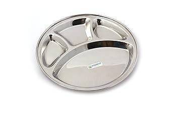 KCL Round Compartment Plate - 1pc - 4 Partitions - 12 inchs
