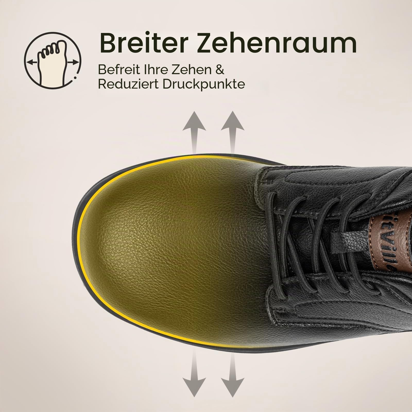 FitVille Slip on Schuhe Herren Extra Weit Kunstleder Schuhe Bequem Loafers rutschfest Freizeitschuhe Leichte Lässige Business Walkingschuhe Halbschuhe Moccasins für Breite Füße