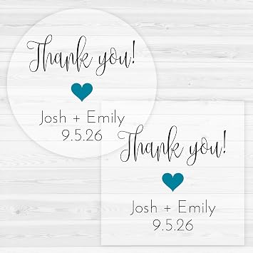 Wedding Thank you Stickers | Personalized Wedding Stickers | Thank You Labels | Envelope Seals | 196-C