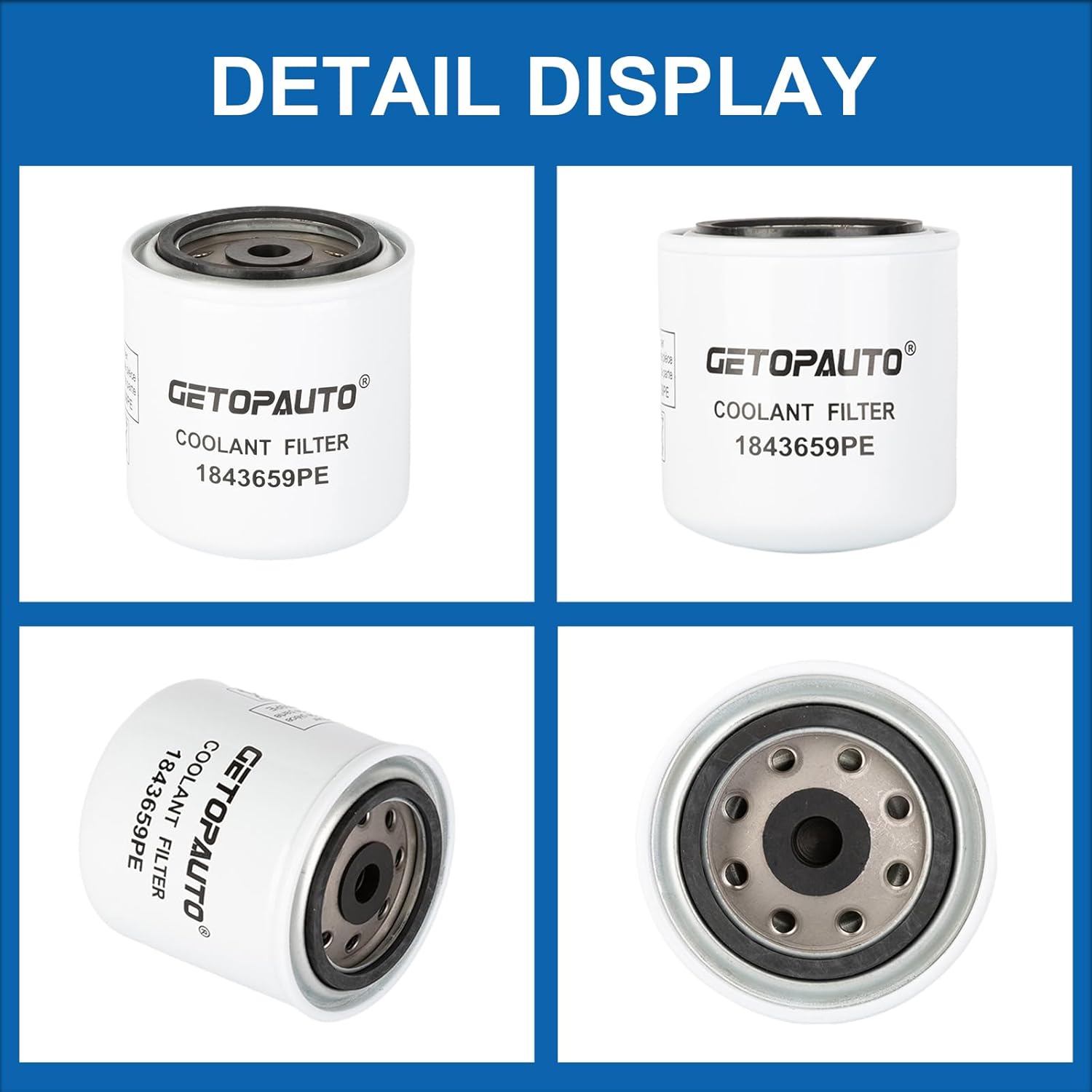 1843659PE Coolant Spin-On Oil Filter fits for Paccar Engine Compatible with Kenworth Truck T680 MX11 T880 MX13 Compatible with Peterbilt 365 384 579 DBC4785 24083 1843659