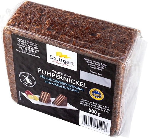 Pão Pumpernickel Stuttgart 500g (centeio integral e malte)
