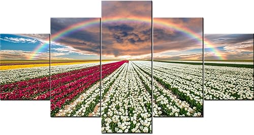 Vista 277 de Paisaje de 5 piezas pintura sobre lienzo