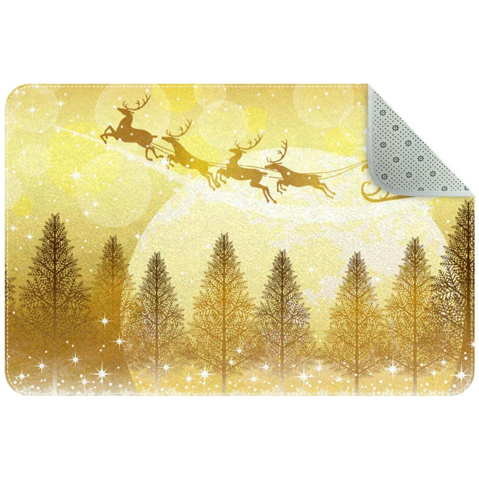 Paillasson de Noël doré magique pour embellir votre couloir et entrée