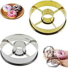Stainless Steel Donut Cutter Set of 2 - 3.86" Professional Donut & Mousse Ring Cookie Cutter Baking Tools for Cake/Chocolate Pastry