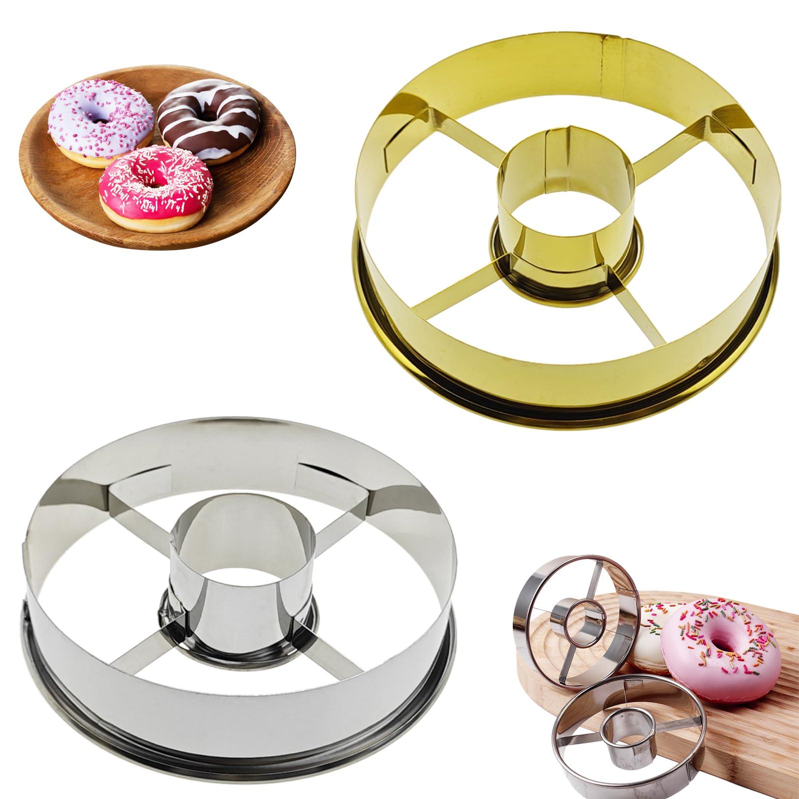 Set De 12 Emporte-pièces Ronds En Inox - Tailles 2.4 à 11.2 Cm - Pour Biscuits, Pâtisseries Et Décorations Culinaires
