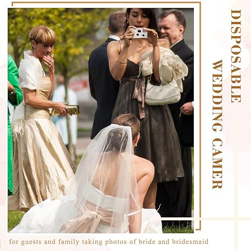 Miniatura 5 de 5 cámaras desechables para bodas a granel, película de color, cámara de un solo uso a granel con flash de 1.38 pulgadas (1.378 in) una vez para