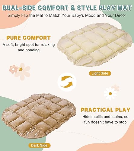 Miniatura 4 de Gimnasio y tapete de juego para bebés, tapete de actividad para el desarrollo del bebé, tapete para el tiempo boca abajo con juguetes sensoriales