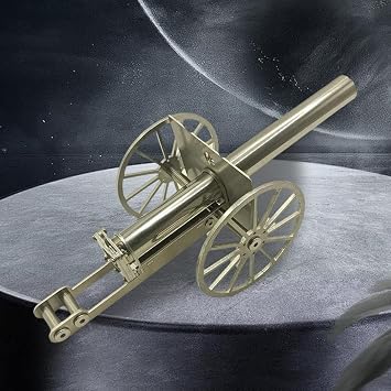 Firecracker Artillery Cannon,Stainless Steel Cannon Launcher Artillery Heavy Cannon Ornaments,Italian Artillery Model Collection,Firecracker Launcher Model for Handcraft Model Collection Gifts