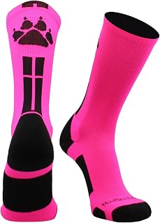 MadSportsStuff Wild Paws Crew Socks for Football Volleyball Basketball Boys Girls Men Women Youth Adult
