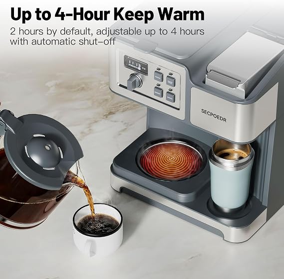 2-Way 12-Cup Programmable Brewer Coffee Maker (Silver)