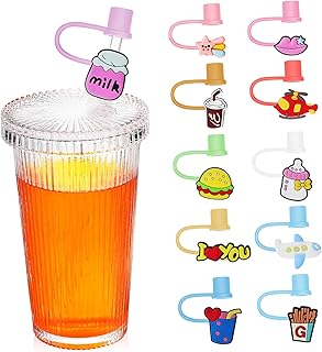 BUTIFULSIC 11 Peças Capas Protetoras De Palha Tampas De Palha Tampas De Palha Tampas De Palha Tampas De Palha Tampas De Ponta De Palha De Silicone Tampas De Palha Reutilizáveis Máscara De