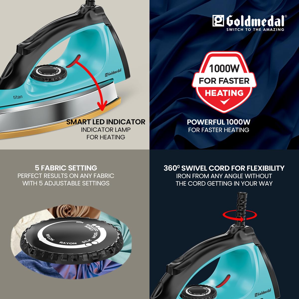Goldmedal Titan Dry Iron - Powerful Wrinkle Removal -3 Goldmedal Titan Dry Iron - Powerful Wrinkle Removal -3