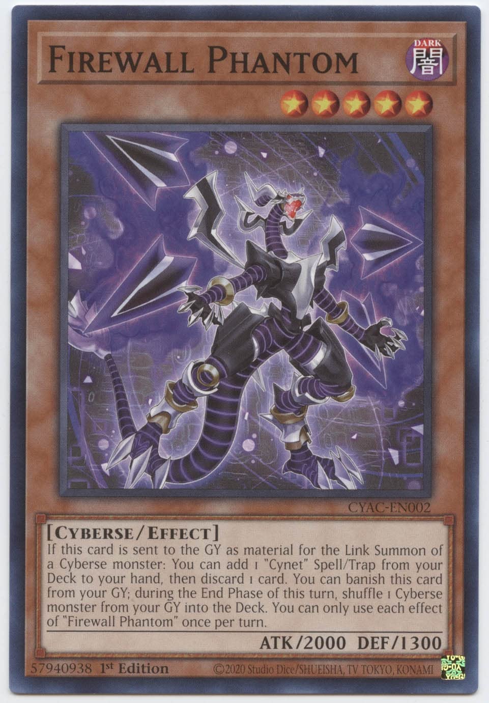 Amazon.com: Yu-Gi-Oh! Firewall Phantom - CYAC-EN002 - Common