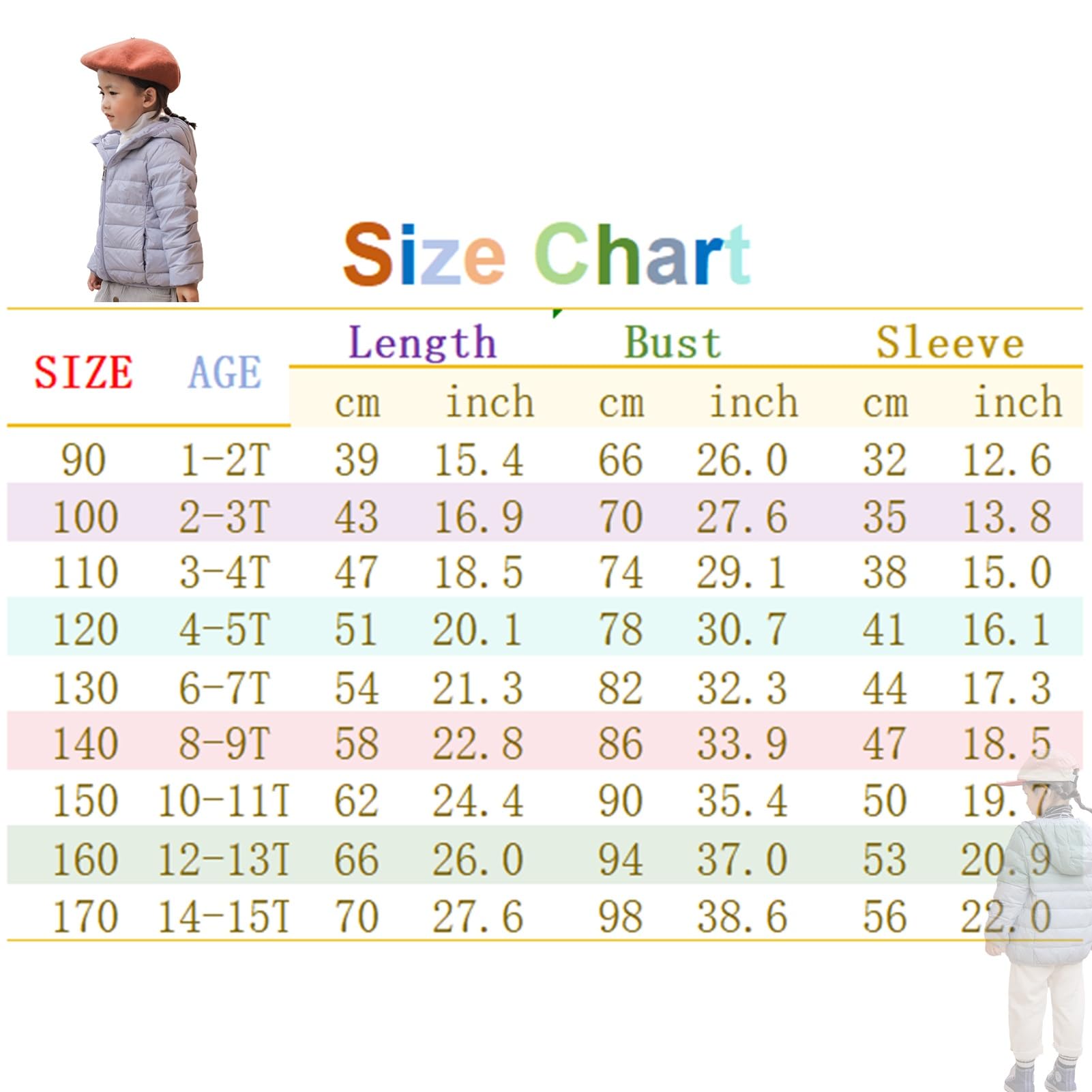 MEGXON Chaqueta Invierno for Niñas Niños Sudadera Capucha Abrigo Prueba Viento Ropa Gruesa Cálida Plumón (Color : Yelloww, Size : 130)
