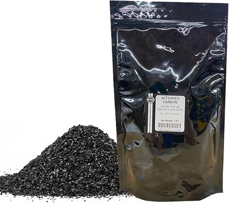 HomeBrewStuff - Granular Activated Carbon, 1 lb Coconut Shell Carbon Filter Media for Home Distilling, Spirit Polishing, Aquarium Filters, Water Filtration & Odor Reduction