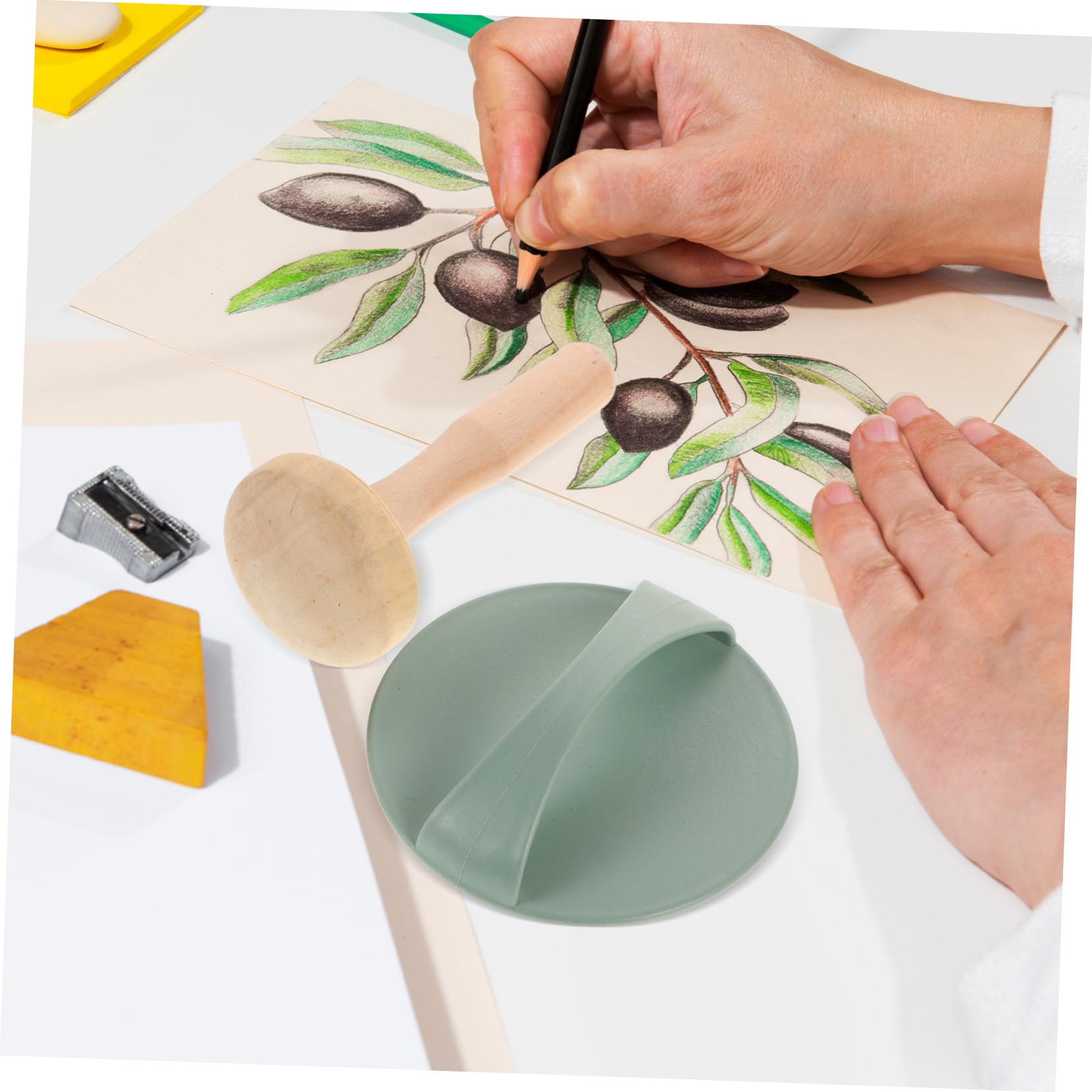 Uonlytech Utensili per Stampa su Carta Accessori Stampaggio Tavola e Rullo per Stampa Strumenti Stampaggio in Legno e Plastica