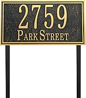 Vista 9 de Letrero de dirección montado en el césped, letrero personalizado con número de casa, números de dirección de casa para exteriores de casa, patio