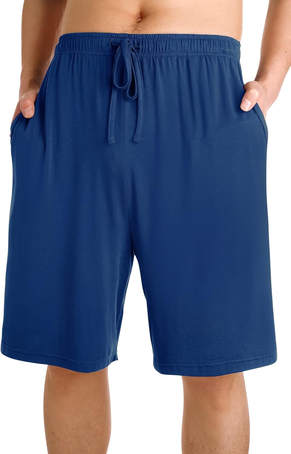 WiWi Mens Pajama Shorts Super Soft Lounge Bottoms Bamboo Viscose Cooling Sleep Bottom with Pockets S-3X