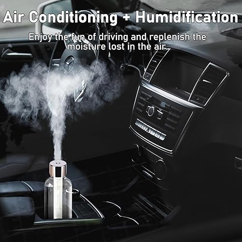 Miniatura 5 de Milltrip Humidificador portátil de niebla fría, mini humidificador portátil, humidificadores de botella de agua USB de 10.1 fl oz, humidificadores