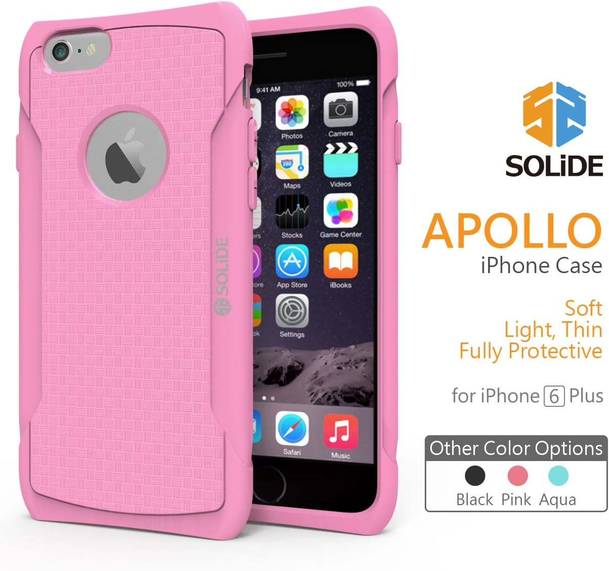 SOLiDE:emoji: APOLLO Anti-Shock case for iPhone 6 PLUS, 6S PLUS -Pink (A6005P)
