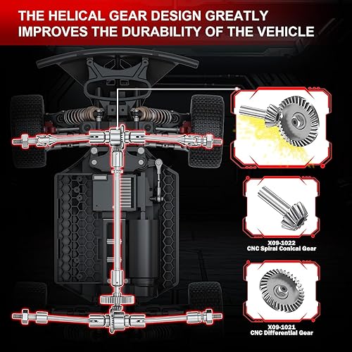 Miniatura 6 de Autos RC sin escobillas 114 para adultos, velocidad de 50 MPH, camión de carreras cortas a control remoto todo terreno, todoterreno todoterreno,