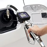 CeRaBuRET Electronic Oil Metering Gun - Digital Pneumatic Dispenser with ±0.3% Accuracy, LCD Display, Auto-Stop for Engine Oil & Gear Oil