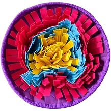 Snuffle Mat for Dogs, Multicolor Dog Enrichment Feeding Mat 19 Inch, Interactive Nose Work Sniff Mat for Dogs Puzzle Toy for Mental Stimulation, Slow Feeding and Anti-Boredom
