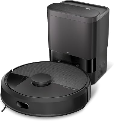 iRobot Roomba 105 Combo+AutoEmpty Dock – Robot Aspirateur Laveur 2en1 – Aspiration de 7KPa – Navigation LiDAR – Détection des Tapis – Zones de Nettoyage et d’Évitement – 4 Niveaux d’Aspiration – Noir