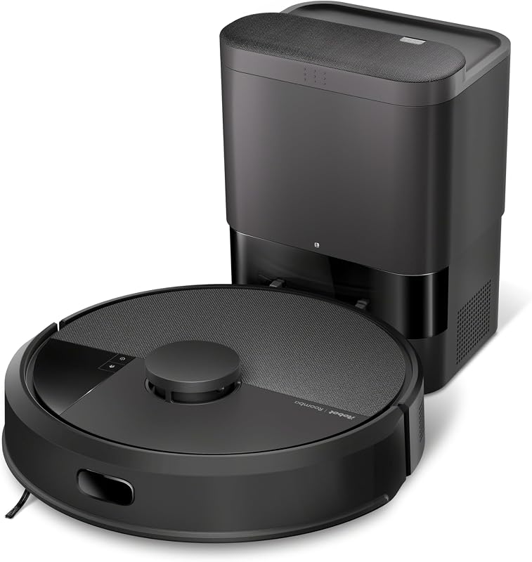 iRobot Roomba 105 Combo y Base AutoEmpty con autovaciado de 75 días, Aspirador y friegasuelos, Clearview LiDAR, 7000Pa,120 mins, SmartScrub, Evita obstáculos,Recarga y reanuda,App, 3 Modos Limpieza_N
